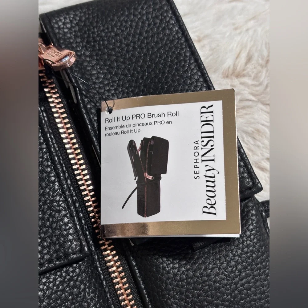 NWT Sephora Roll It Up Pro Brush Roll with Rose Gold Accents - Picture 2 of 4